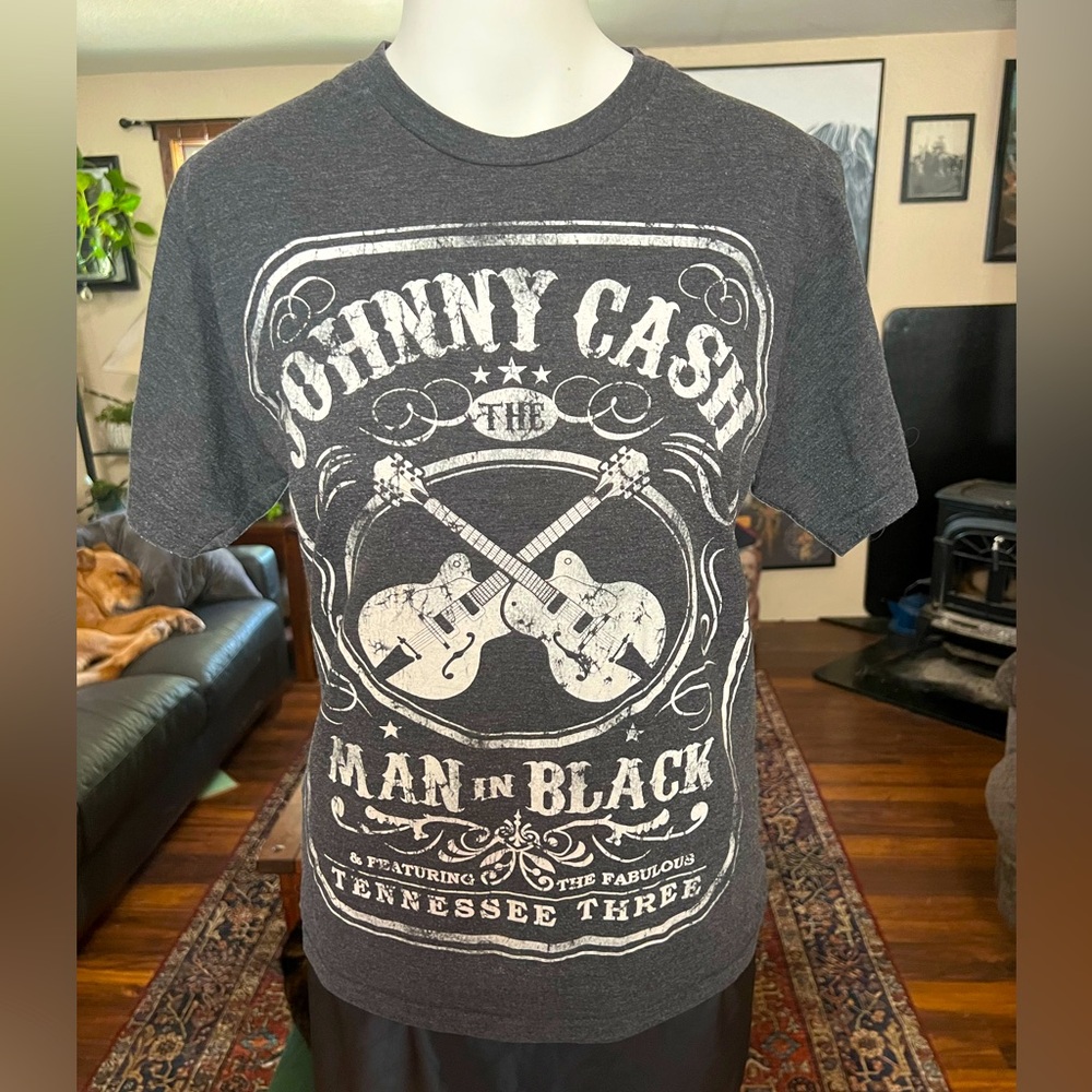 Johnny Cash Man in Black T-shirt